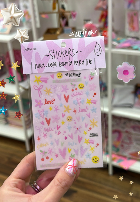 Mini stickers transparentes