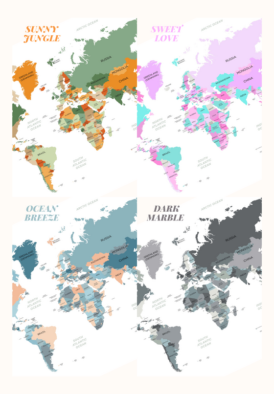 Mapa Mundial Pins